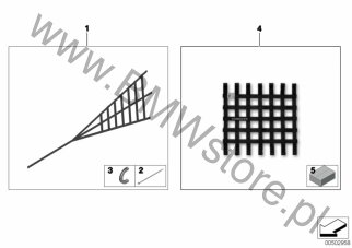 Pierścień mocujący (72 11 8428208) na diagramie Uchwyt do mocowania kamer Action dla MS BMW Motorsport M4 GT4 Coupé USA