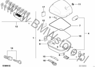 Osłona wewnętrzna (71 60 2337205) na diagramie Kufer centralny 31l