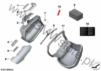 Odbojnik gumowy (71 60 7692067) na diagramie Elementy pojedyncze kufra podróżnego dla BMW K49  S 1000 XR  ECE