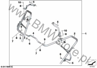 Kpl. pałąków ochronnych (77 14 8406232) na diagramie Pałąk ochronny dla BMW K09  C 400 X  ECE