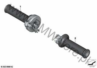 E-Gasgriff na diagramie Doposażenie w podgrzewane uchwyty 