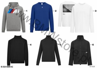 BMW M Sweater Logo Unisex (80 14 5B36BA2) na diagramie BMW M Textilien II - 2024/25