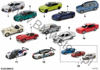 BMW miniatura X7 1:18 (80 43 5A51987) na diagramie BMW Miniaturen I, 2024/25