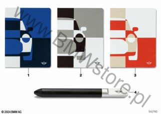 MINI Notebook Car Tile (80 24 5B320F8) na diagramie MINI Collection - Schreibwaren 2024