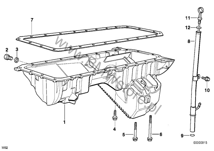 Miska olejowa/urz. do pom.oleju BMW 3' E36 328i Cabrio ECE